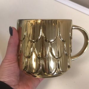 Starbucks Gold Mermaid Scales Ceramic Coffee Mug 2019 Holiday Edition